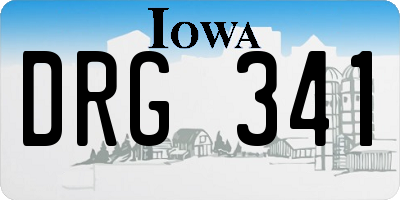 IA license plate DRG341