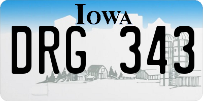IA license plate DRG343