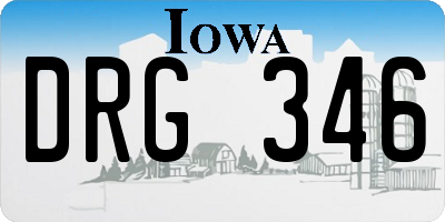 IA license plate DRG346