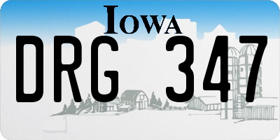 IA license plate DRG347