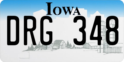 IA license plate DRG348