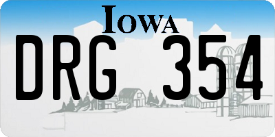 IA license plate DRG354