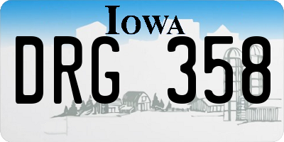 IA license plate DRG358