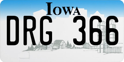 IA license plate DRG366