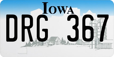IA license plate DRG367