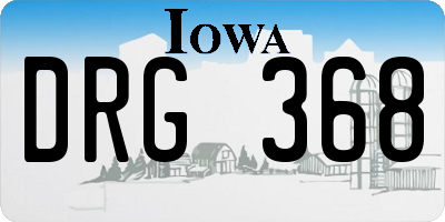 IA license plate DRG368