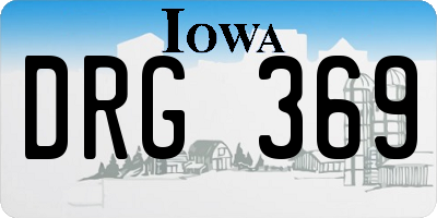 IA license plate DRG369