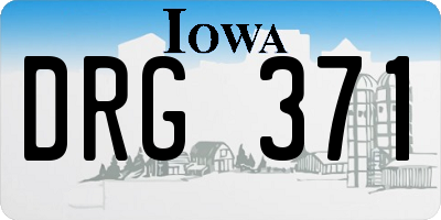 IA license plate DRG371