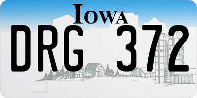 IA license plate DRG372
