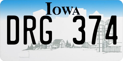 IA license plate DRG374