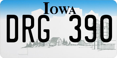 IA license plate DRG390