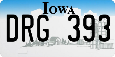 IA license plate DRG393