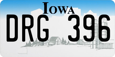 IA license plate DRG396
