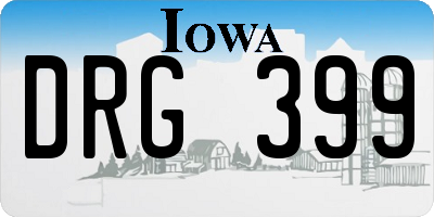 IA license plate DRG399