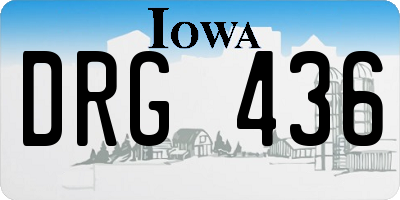 IA license plate DRG436