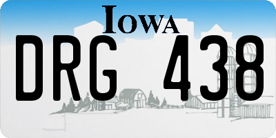 IA license plate DRG438