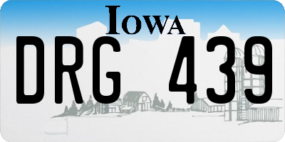 IA license plate DRG439