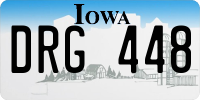 IA license plate DRG448
