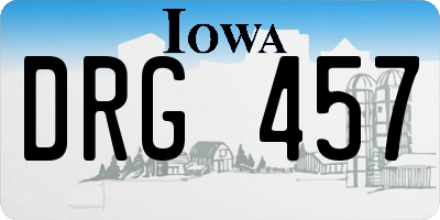 IA license plate DRG457