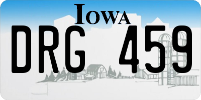IA license plate DRG459