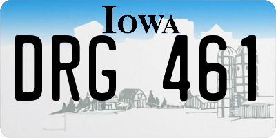 IA license plate DRG461