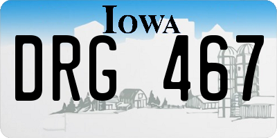 IA license plate DRG467