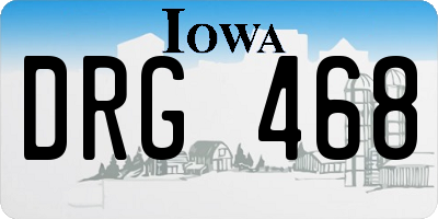 IA license plate DRG468