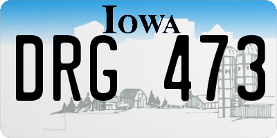 IA license plate DRG473