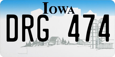 IA license plate DRG474