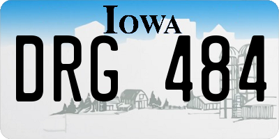 IA license plate DRG484