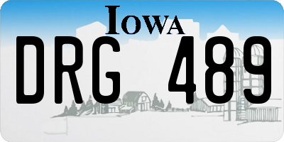 IA license plate DRG489