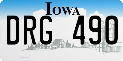 IA license plate DRG490