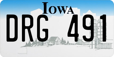 IA license plate DRG491