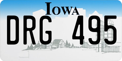 IA license plate DRG495