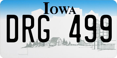 IA license plate DRG499