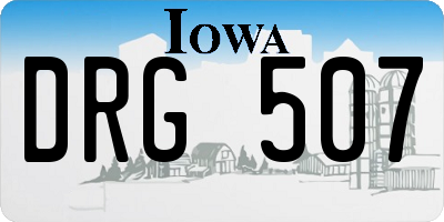 IA license plate DRG507