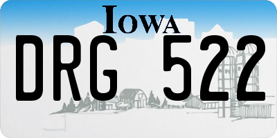 IA license plate DRG522