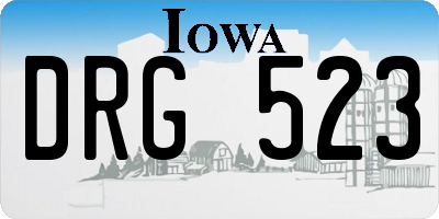 IA license plate DRG523