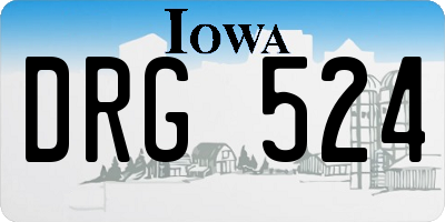 IA license plate DRG524