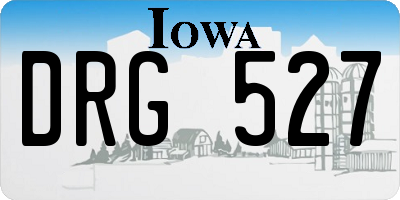 IA license plate DRG527