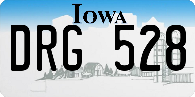 IA license plate DRG528