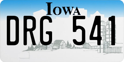 IA license plate DRG541
