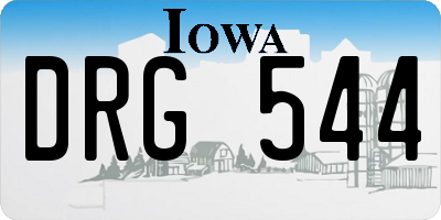 IA license plate DRG544