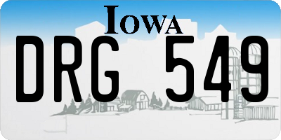 IA license plate DRG549