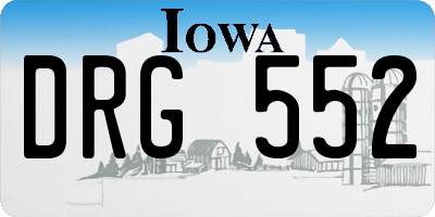IA license plate DRG552