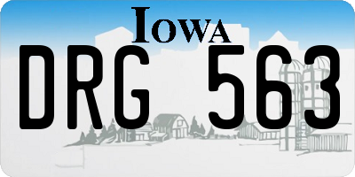 IA license plate DRG563