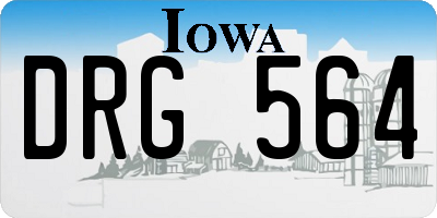 IA license plate DRG564