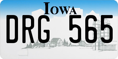 IA license plate DRG565