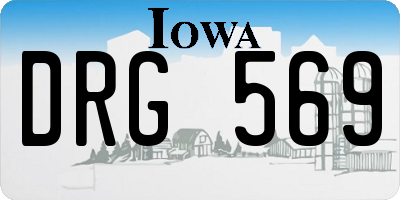 IA license plate DRG569