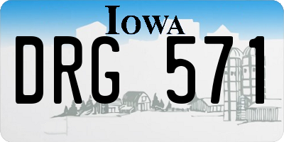 IA license plate DRG571